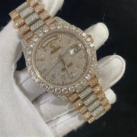 moissanite rolex for sale|moissanite rolex dhgate.